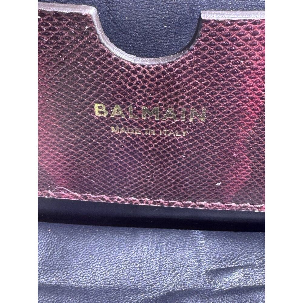 Balmain Blaze Croc-Embossed Karung Snake Skin & Lambskin Lining NWT Crossbody - Picture 3 of 13